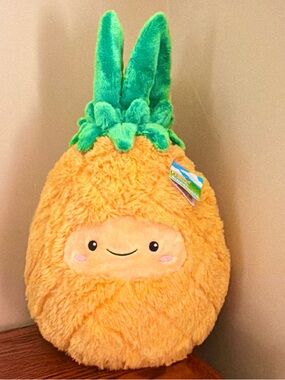 Large Fuzzy Squishable Pineapple Plush 🍍💛